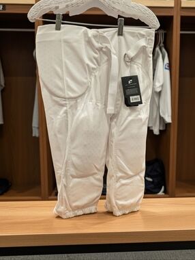 CHAMPRO Men's White Athletic Football Pants with Belt SIZE M
